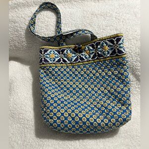Blue and Yellow Quilted Tote Bag